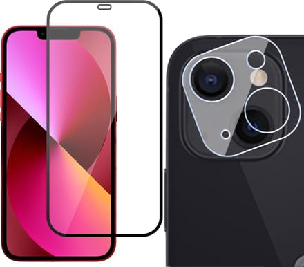 Screenprotector geschikt voor iPhone 13 Mini - Beschermglas Screen Protector Glas Full - Camera Screen Protector voor Screenprotector geschikt voor iPhone 13 Mini