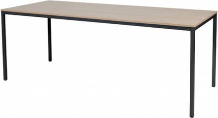 Bureautafel - Domino Basic 200x80 Havana Kersen - zwart frame