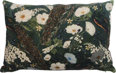 groot kussen fluweel romantisch pauw bloem 40x60cm*