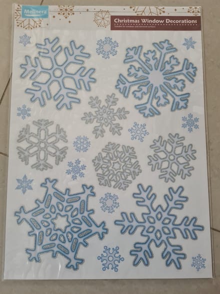 Melinera Kerst Decoratie stickers 3 stuks sneeuwvlokken