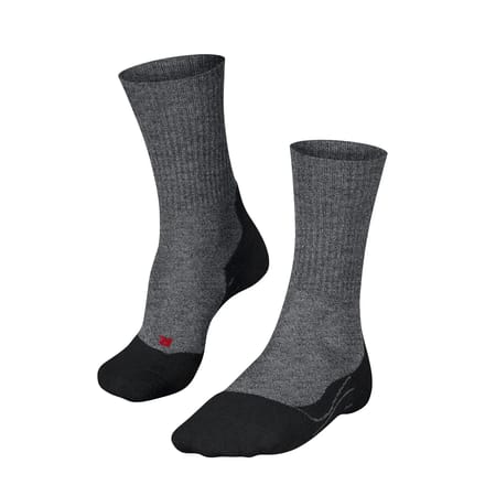 FALKE TK2 Wool anti-blaar dik wol functioneel materiaal wandelsokken heren grijs - maat 46-48