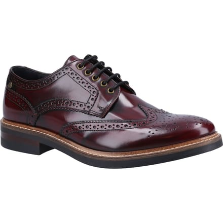 Base London Woburn Excel Leren Herenschoenen Bordo Brogues