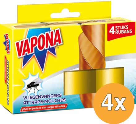4x Vapona Vliegenvangers (4 stuks)
