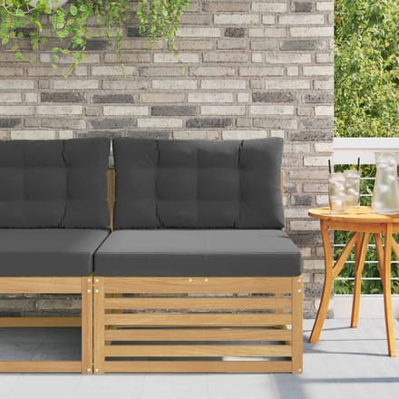vidaXL - Buiten - Midden - Sofa - Massief - Acacia - Hout - Wit