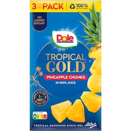 Ananasstukjes op sap 227 gr 3 stuks