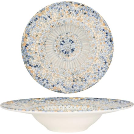 Bonna Pastabord - Luca Mosaic - Porselein - 28 cm (400cc) - set van 2