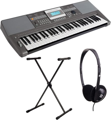 Beginners Keyboard Set met 61 Aanslaggevoelige Toetsen, Standaard en Koptelefoon