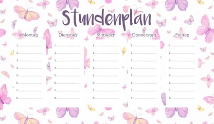 Wallvy - Magnetisch Lesrooster - Roze en Paarse Vlinders - 45x26cm - Aanpasbaar