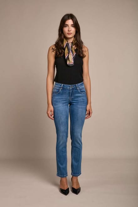 Broek Toxik3 normale taille push-up straight fit jeans