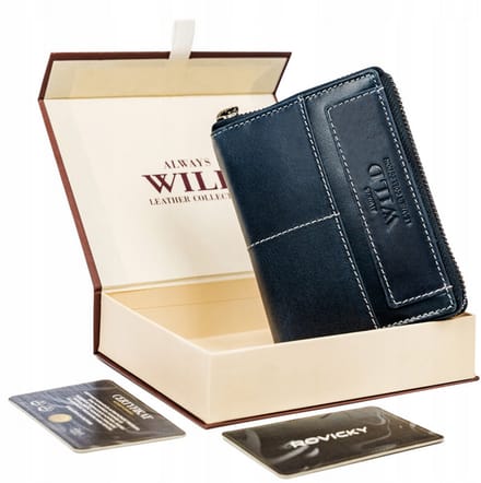 Always Wild - Heren Portemonnee - Verticaal - RFID Bescherming - Gouden Afwerking