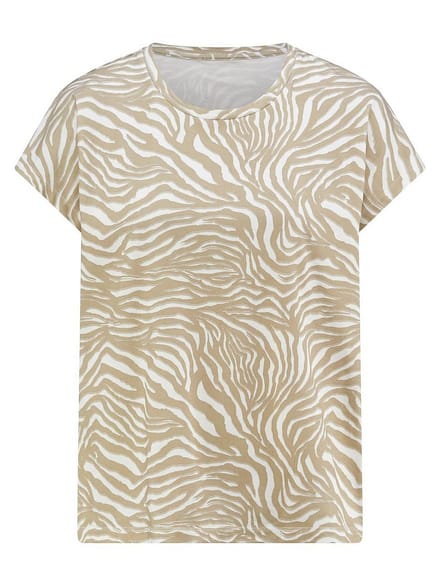 T-shirt ronde hals Van Peter Hahn beige