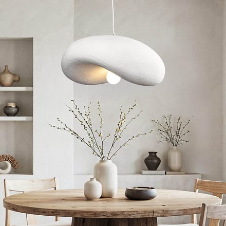 LumenXL - Wabi Sabi hanglamp Kawa - wit steeneffect - 60 x 55 cm