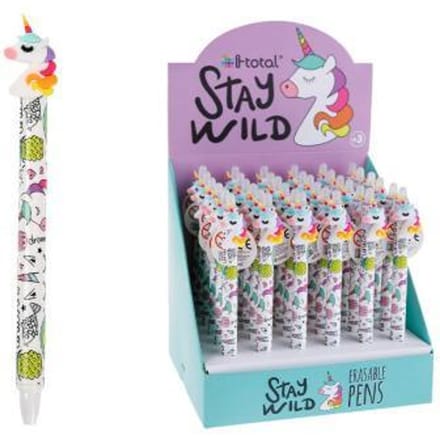 I-total Balpen Unicorn Uitwisbaar 14 Cm Wit