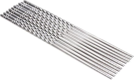5 Paar luxe Rvs Eetstokjes - Sushi - Chopsticks - Bestek - Chopsticks - Noodle - Noedel