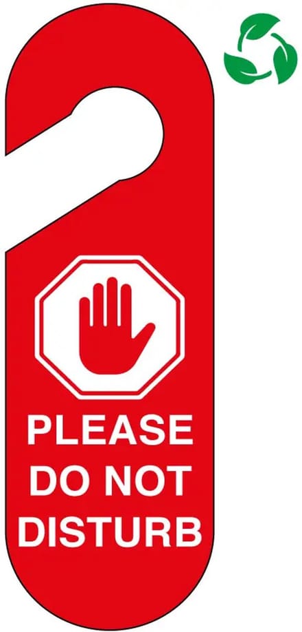 Deurhanger please do not disturb - Forex Re materiaal | 30 x 10 cm