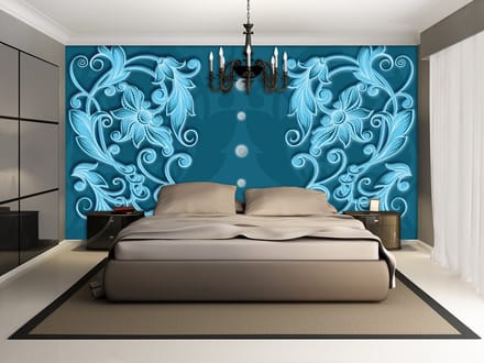 Poster | Blauw , Turquoise | 104 x 70,5 cm