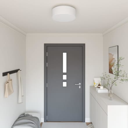 vidaXL Plafonnière met schijnwerpers Wit 38 x 38 x 13,5 cm Stof