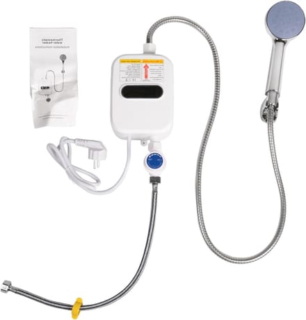 Directe Boiler - Douche Kraan - Direct Warm Water - Digitaal Display - 3500W - Zilverwit