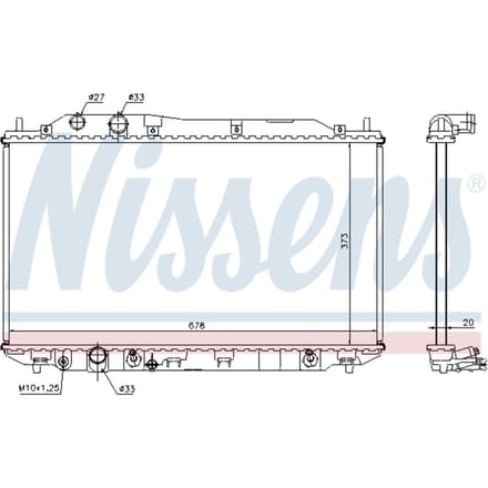 Radiator, motorkoeling NISSENS 68141