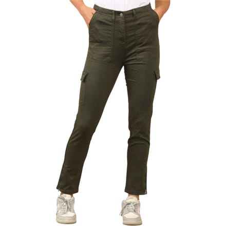 MYT Dames Cargo Chino Enkel Grazer Broek in Khaki