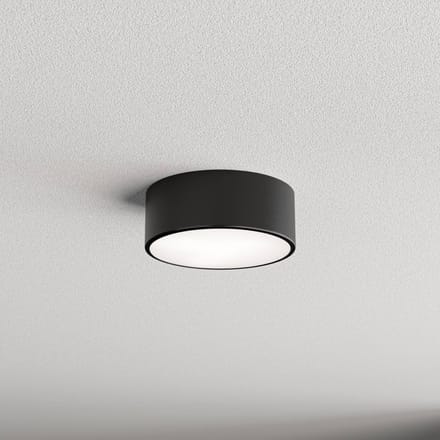 TEMAR LIGHTING Plafondlamp Cleo 200, zwart, sensor, IP54, Ø 20 cm, metaal