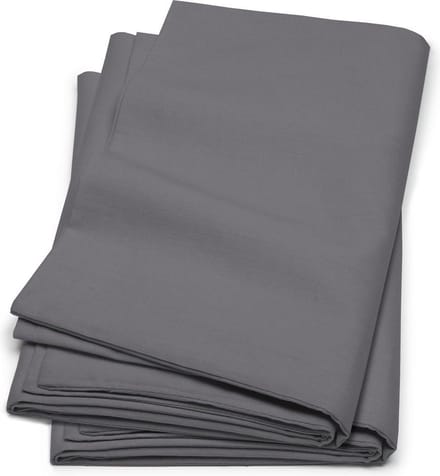 Cinderella - Kussenslopen met rits - Flanel - 40x80 cm - Anthracite - 2 stuks