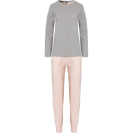 By Louise Dames pyjama set lang grijs/roze