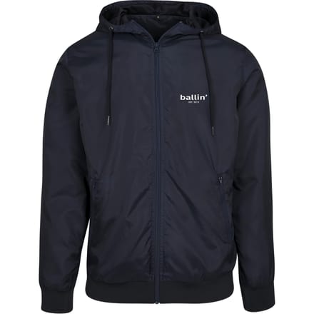 Heren Jas zomer met Ballin Est. 2013 Windjack Print - Blauw - Maat M