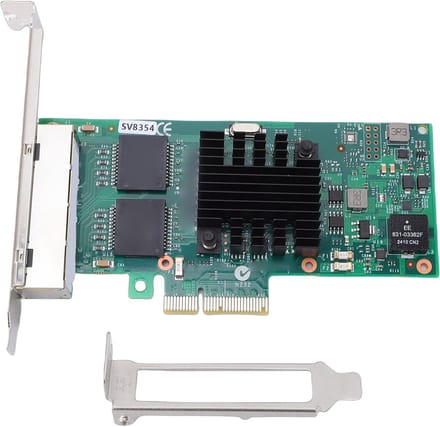 Netwerkkaart - Ethernet Adapter - Server Stabiliteit - Gigabit Snelheid - 4 Poorten - Groen