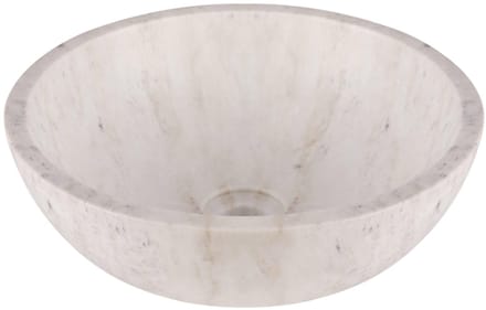 Differnz Marmor waskom - 40x40x15cm - rond - marmer - glans wit