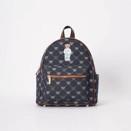 Small Daypack - Kleine rugtas - Denim - Monogram - Teddybeer - B-Loved
