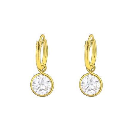 Montebello Oorbellen Aster - 925 Zilver Verguld - ∅6mm
