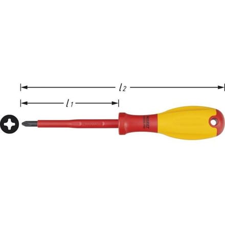 Hazet 810VDE-PH2 810VDE-PH2 Elektronica Kruiskop schroevendraaier PH 2 Koplengte: 100 mm