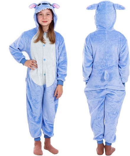 Springos Onesie Kinderen | Maat S | Blauw