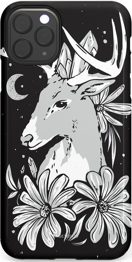 Casetastic hoesje geschikt voor Apple iPhone 11 Pro Max - Dubbellaagse bescherming - Lunagewei - Fashion Case - Zwart Lichtgrijs Wit