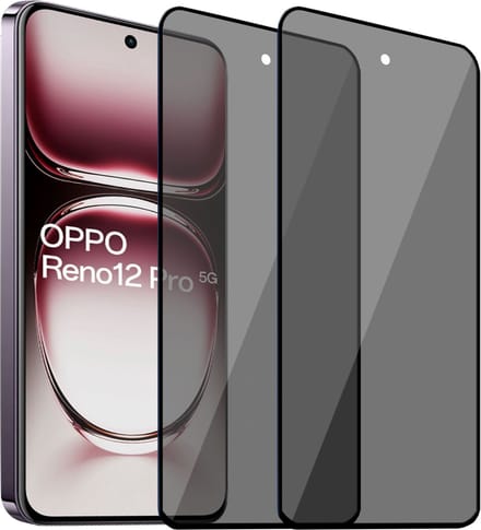 2x Geschikt voor OPPO Reno 12 / 12 Pro - Privacy Screenprotector - Beschermglas - Privé GuardCover
