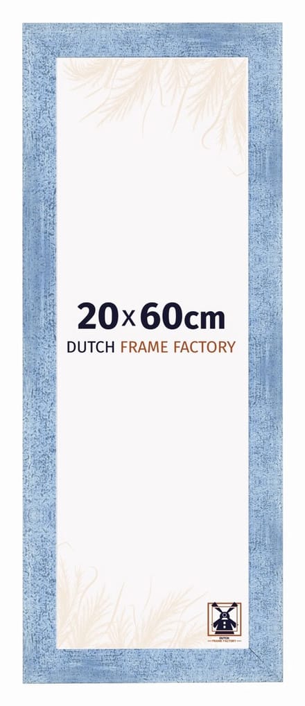 Fotolijst 20x60 cm - MDF - Helder Blauw Geveegd - Praag