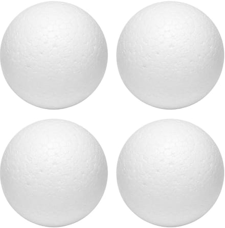 Piepschuim vormen - bal - 4x - D7 cm - styropor hobby / DIY vorm - basis knutselfiguren