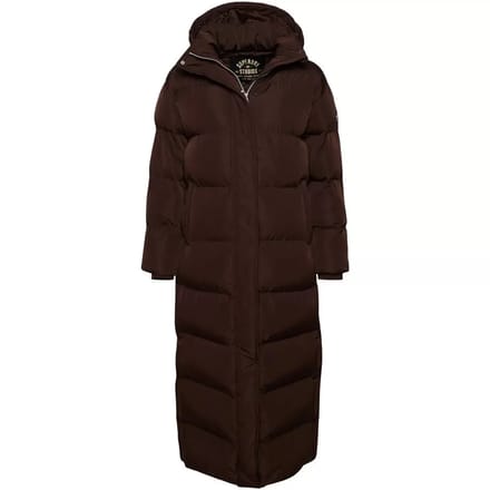 Superdry - Maxi pufferjas met capuchon - Dames - Gewatteerde jassen