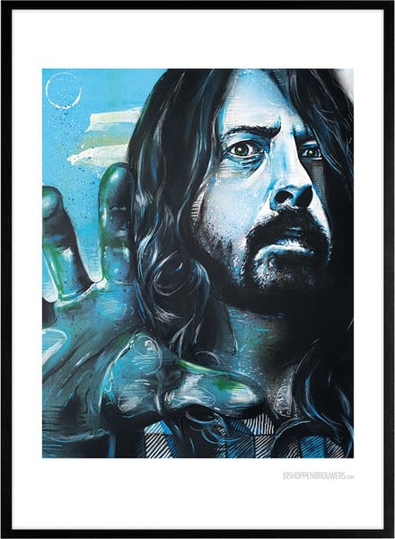 Dave Grohl 01 print 51x71 cm *ingelijst & gesigneerd