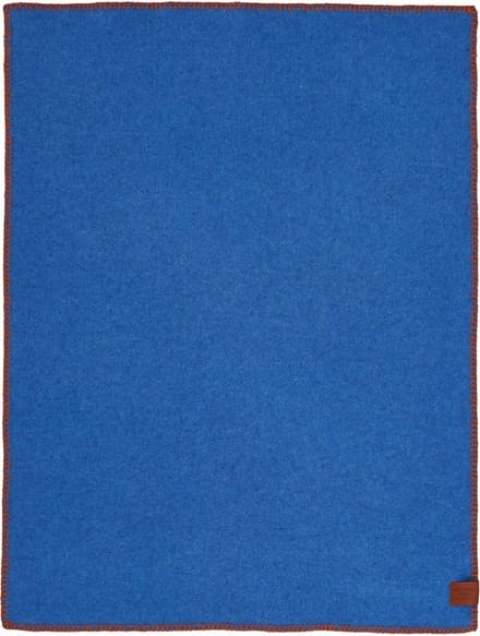 Klippan wiegdeken Cozy baby blue/orange, 50% recycled & 50% eco lambswool
