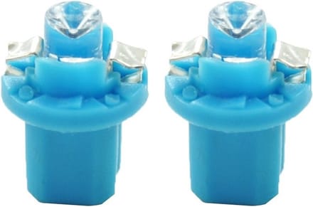 B8.5d auto lamp 2 stuks blauw | LED dashboardverlichting - klokken - schakelaars | 24V DC