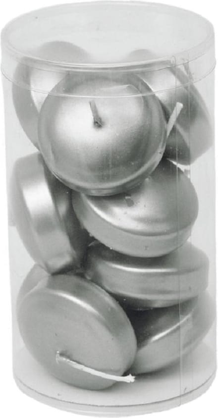 Drijfkaarsen Tube 'Silver' - drijfkaarsen - kerst - zilver