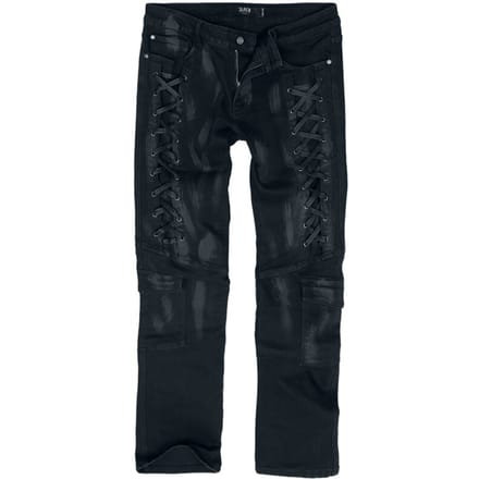 Black Premium by EMP Zwarte slim cargo jeans met vetersluiting - Heren - W34L34