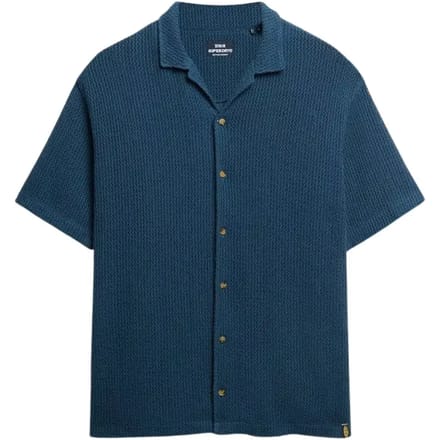 Superdry - Gebreid overhemd met textuur - Heren - Shirts