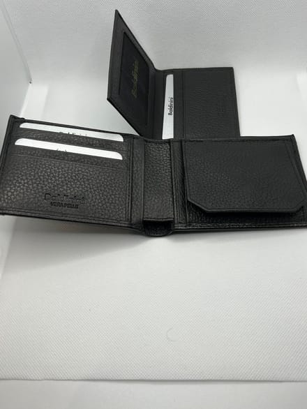 Baldinini Set Black leather wallet + Card houder for men