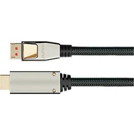 DisplayPort 1.4 kabel Good Connections Python® serie, tot 4K, volledig metalen connector & nylon vlecht, lengte 1 m, zwart