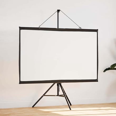 Projectiescherm met statief - Beamer scherm - Thuisbioscoop presentaties - Geoptimaliseerd mat oppervlak - 50 inch diagonaal - Mat wit