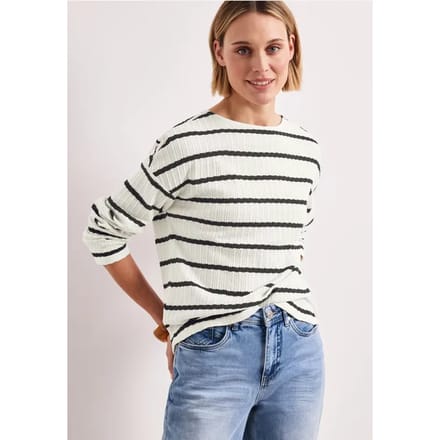 Shirt met lange mouwen in gebreide look