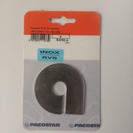 Huisnummer "a" Pacostar Inox RVS Lijm 60mm